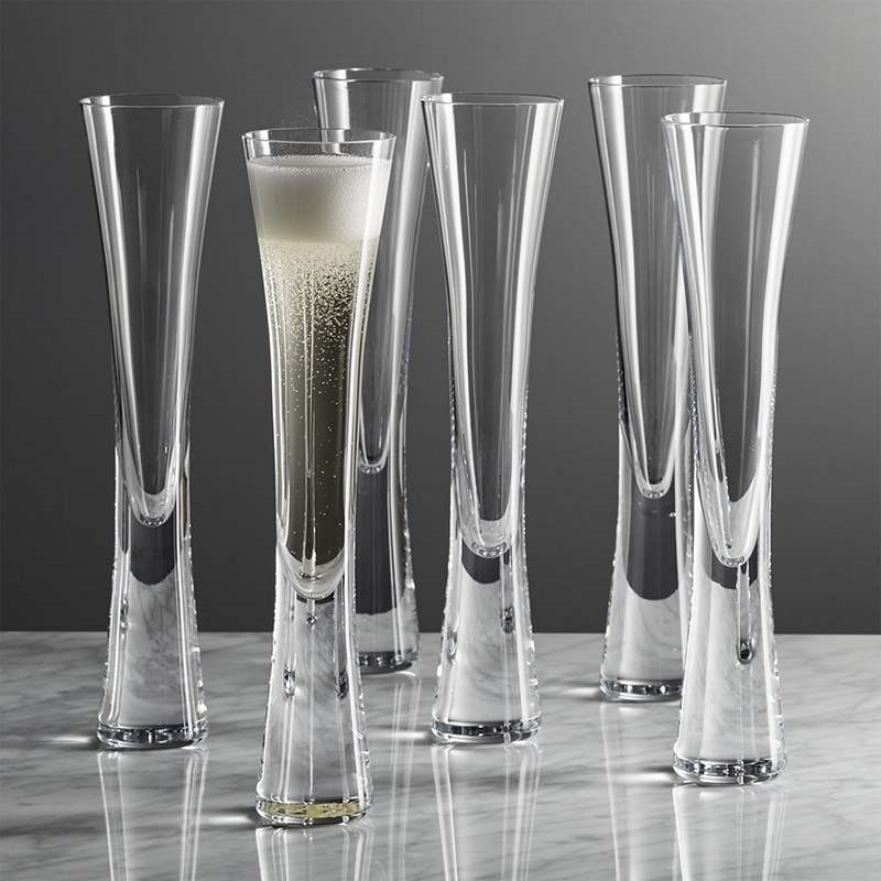 Crystal Wine Glass - Verres à Champagne Sans Poignée, Flûtes