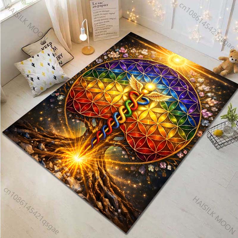 Luxury Lifestyle Gifts - Tapis à motif de fleurs arc-en-ciel