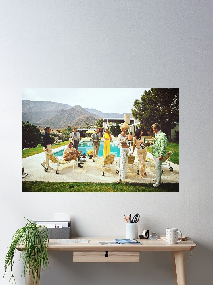 Luxury Lifestyle Picture - Retro Poolside Host Luxury Lifestyle By