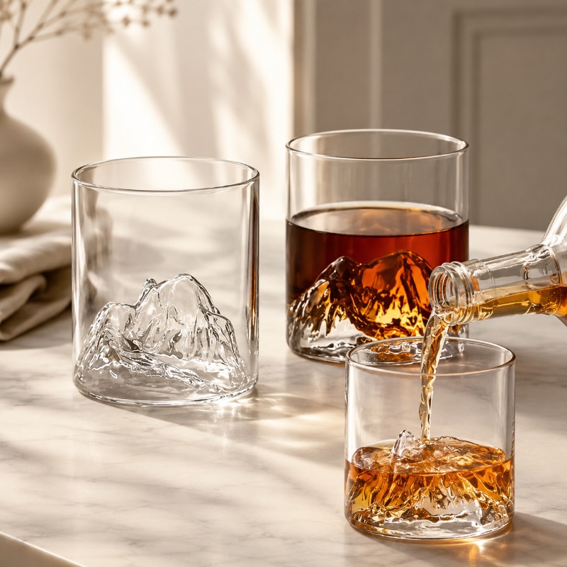 Crystal Wine Glass - Verre à whisky Guanshan, verre Glacier