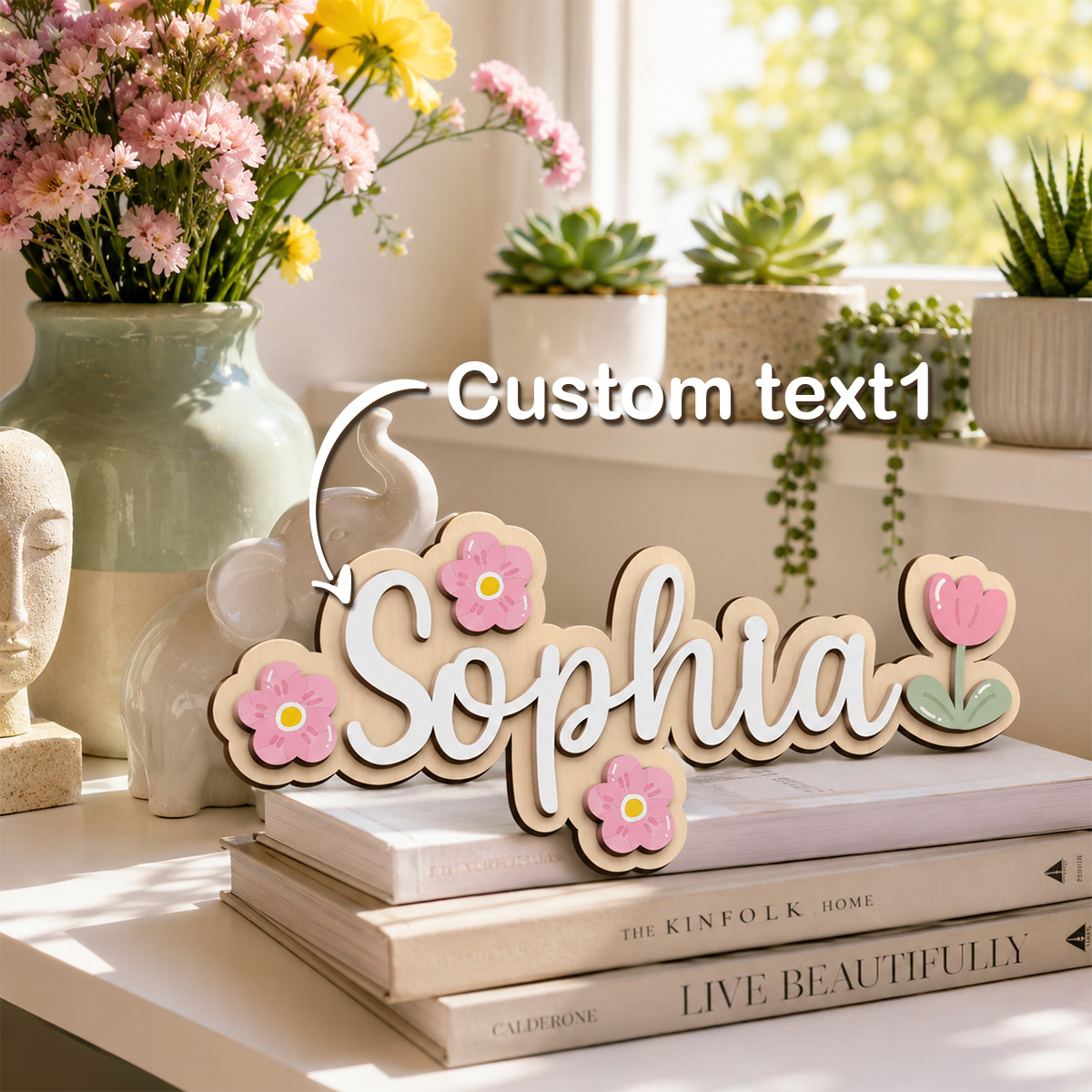 1 pièce en bois multicolore à  - Personalized Engraved Gift avis et prix
