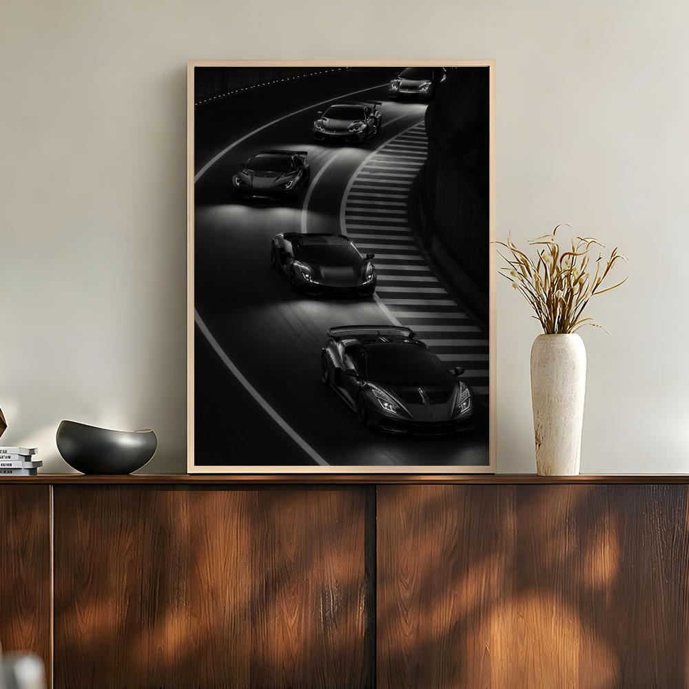 Affiche graphique monochrome d - Luxury Lifestyle Cars avis et prix