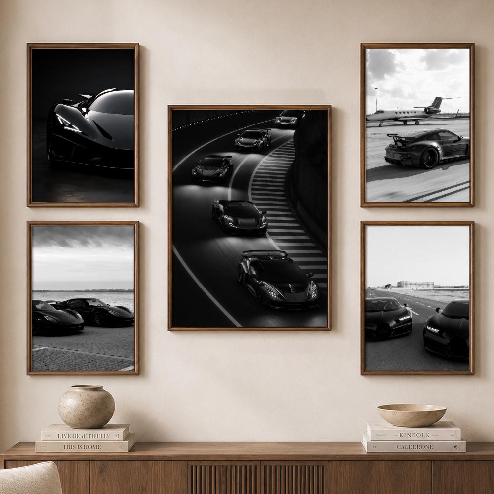Affiche graphique monochrome d - Luxury Lifestyle Cars avis et prix